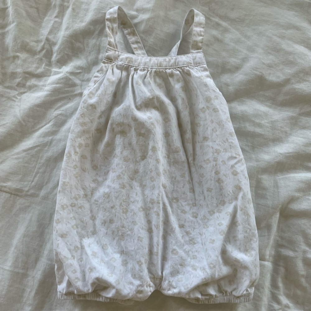 White and Cream floral one piece